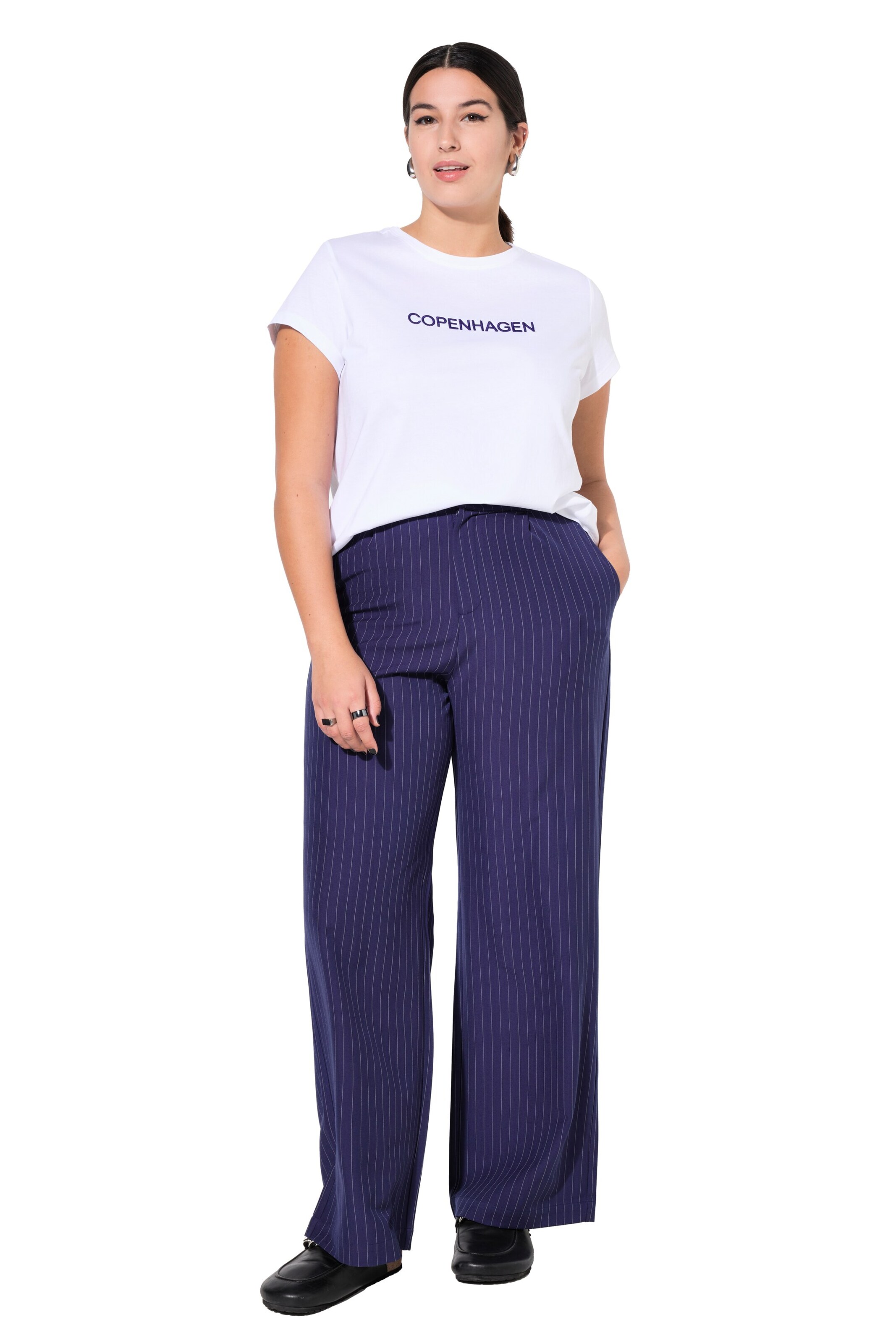 Studio Untold Wide Leg Hose in Blau