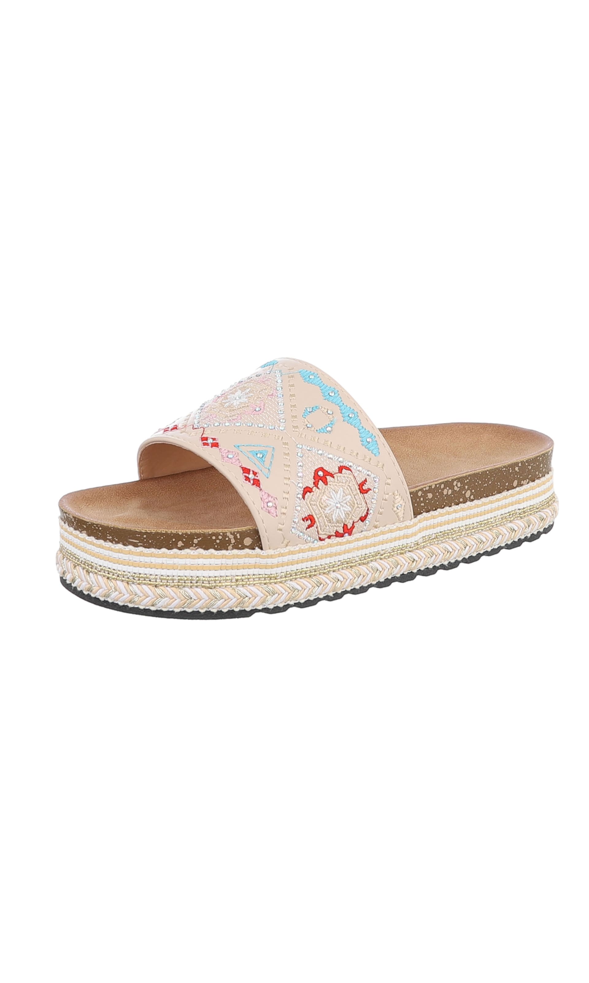 Ital-Design Mules in Beige: front
