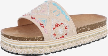 Ital-Design Mules in Beige: front
