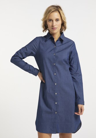 usha BLUE LABEL Košeľové šaty - Modrá: predná strana