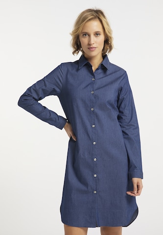 usha BLUE LABEL Shirt dress in Blue: front