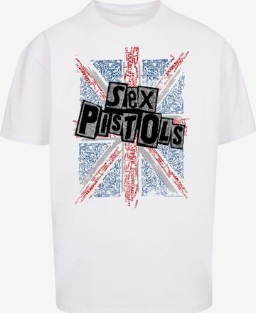 T-Shirt 'Sex Pistols Anarchy Flag' F4NT4STIC en blanc : devant
