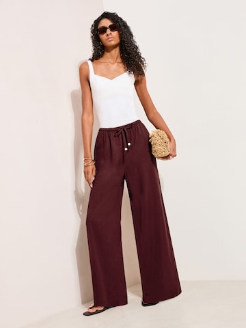 Friends Like These Широки крачоли Панталон в кафяво