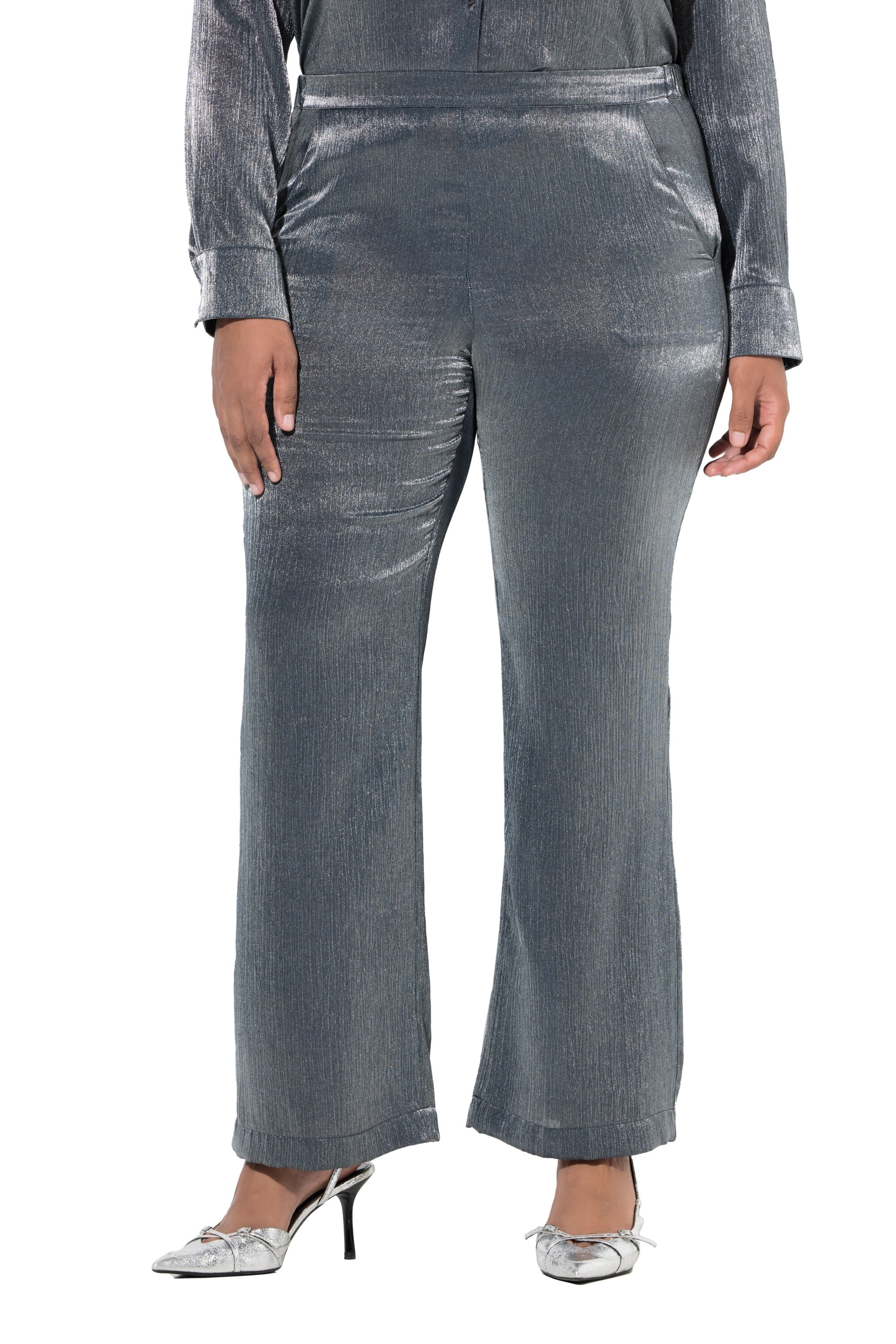 Ulla Popken Regular Broek in Blauw: voorkant