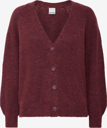 ICHI Cardigan ' Kamara ' i rød: forside