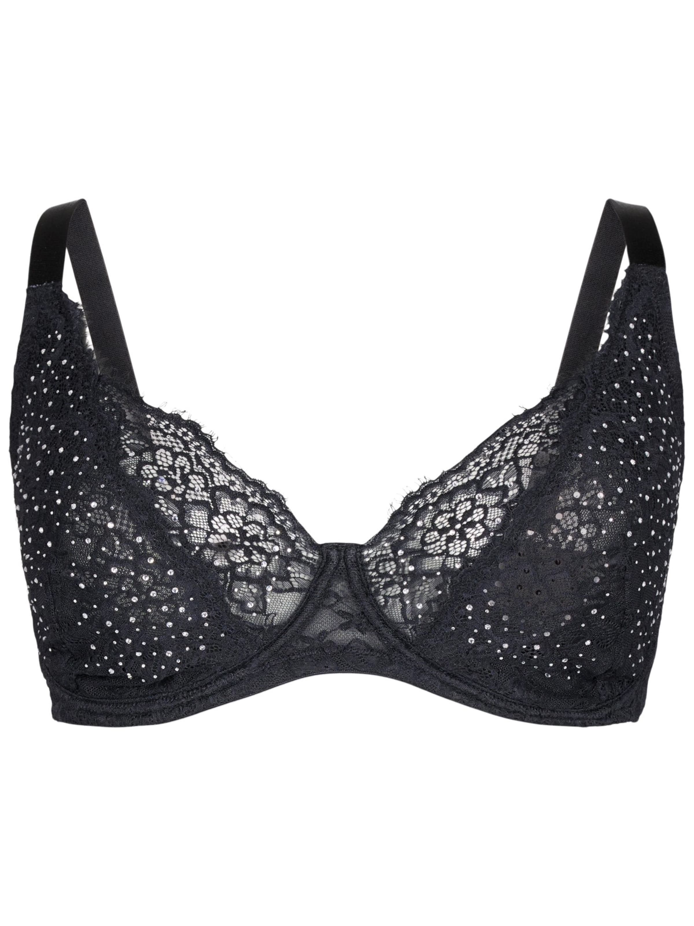 Devoted by Zizzi T-shirt Bra 'Lbeate' in Black: front