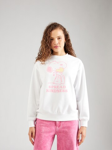 GAP Sweatshirt 'SNOOPY' in Weiß: predná strana