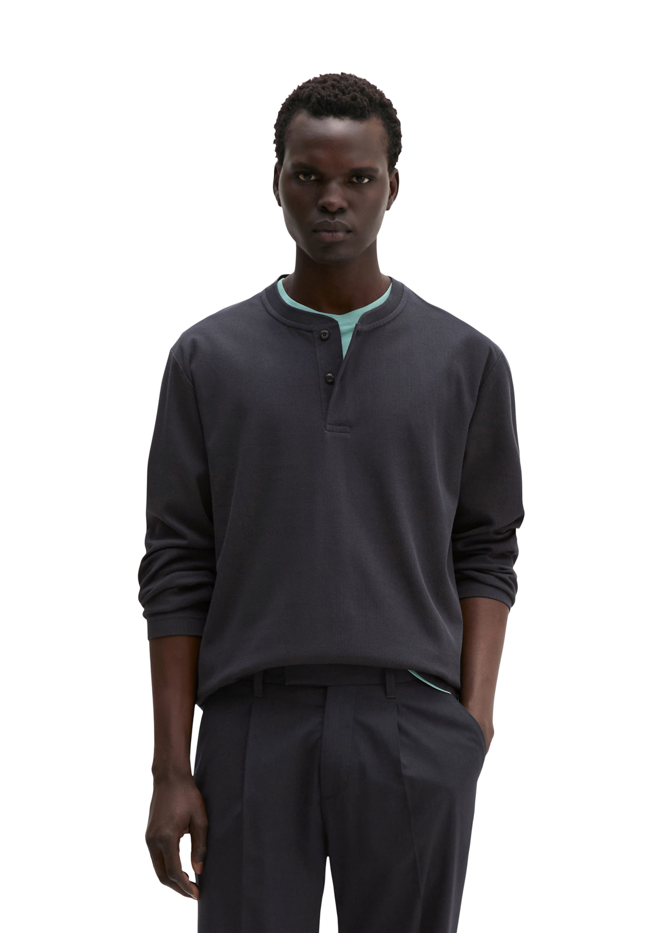 Marc O'Polo Shirt in Blauw: voorkant