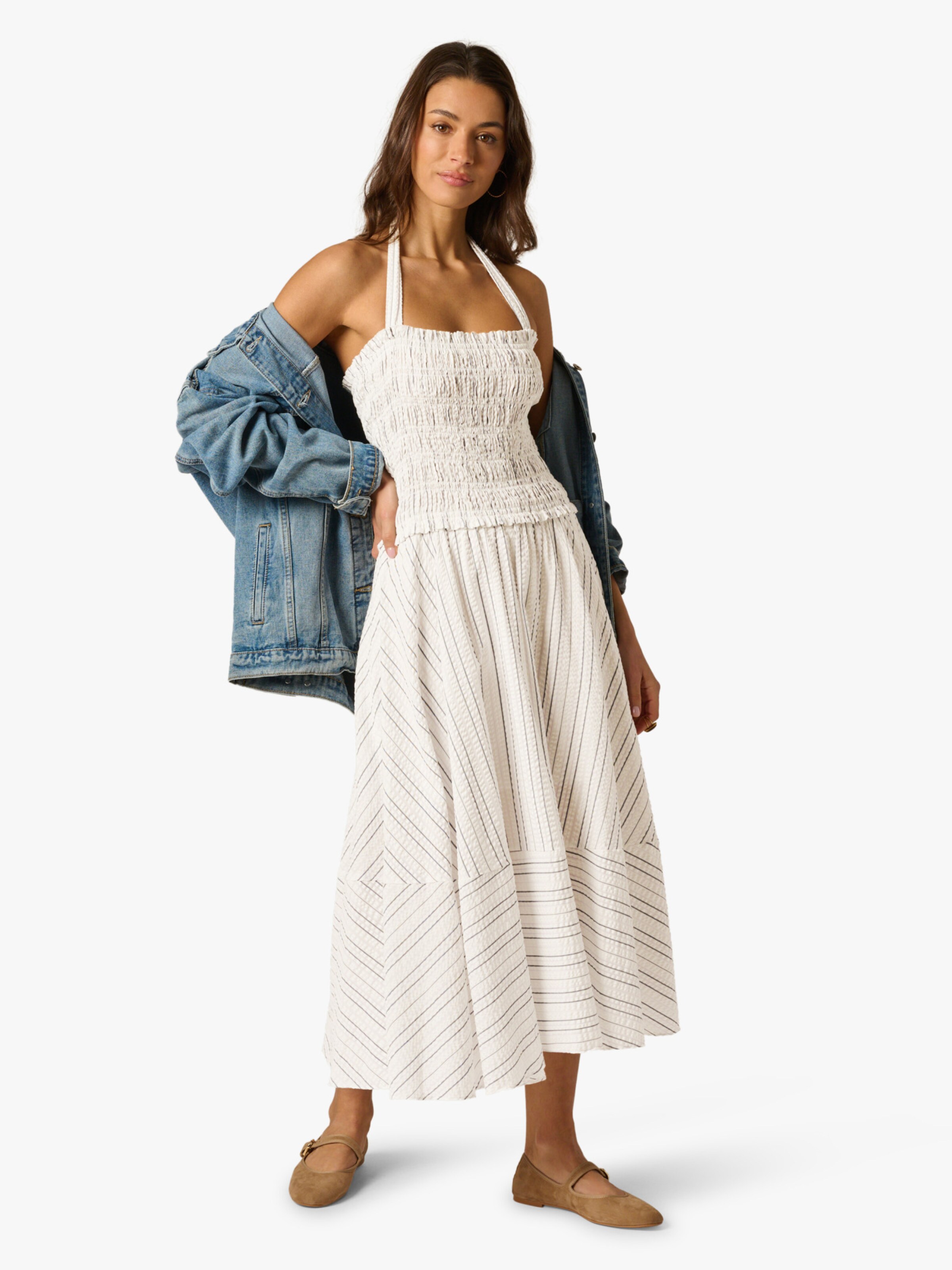 Adrianna Papell Zomerjurk in Wit