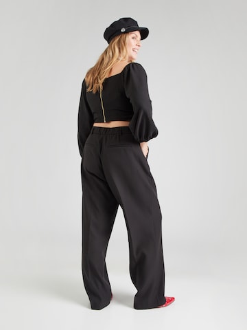 Wide Leg Pantalon à plis 'CARElly' ONLY Carmakoma en noir