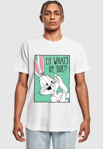 Merchcode Shirt 'Looney Tunes Bugs Bunny Funny Face 3.0' in White: front