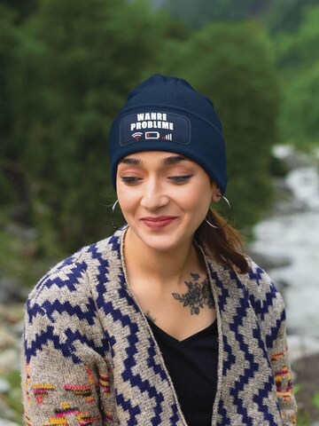 Youth Designz Beanie 'Wahre Probleme' in Blue