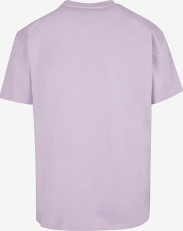 T-Shirt 'But First Coffee' Merchcode en violet