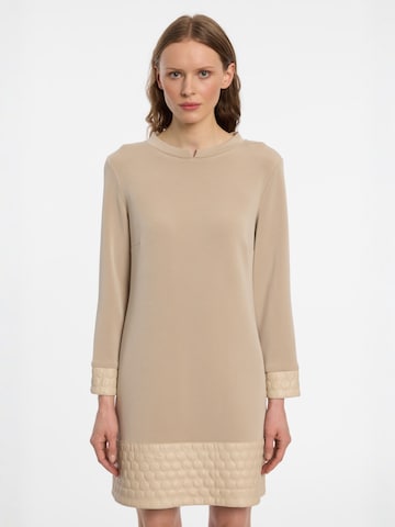 Ana Alcazar Jurk ' Enzia ' in Beige: voorkant