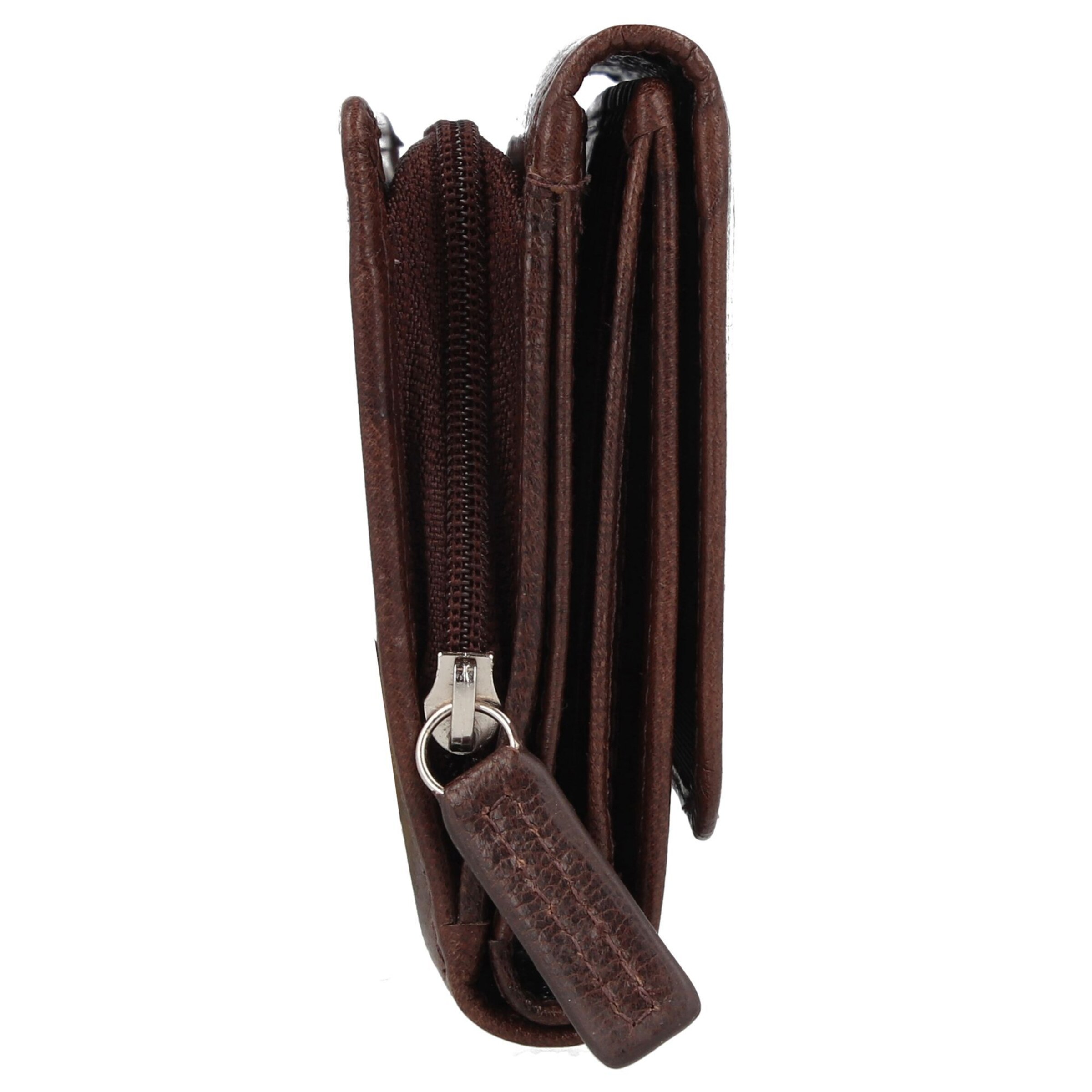 Portamonete 'Donna Aurona' di mano in marrone