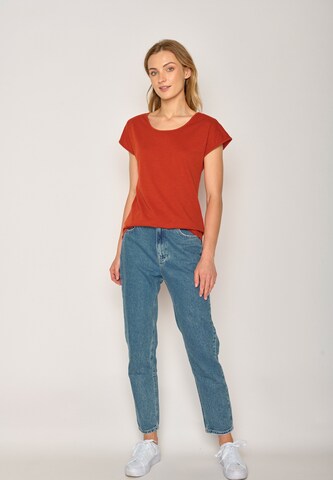 Maglietta di GREENBOMB in rosso: frontale