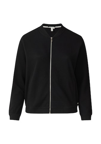 Sweat-shirt QS en noir : devant