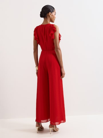 Phase Eight Jumpsuit in Rot: Rückseite