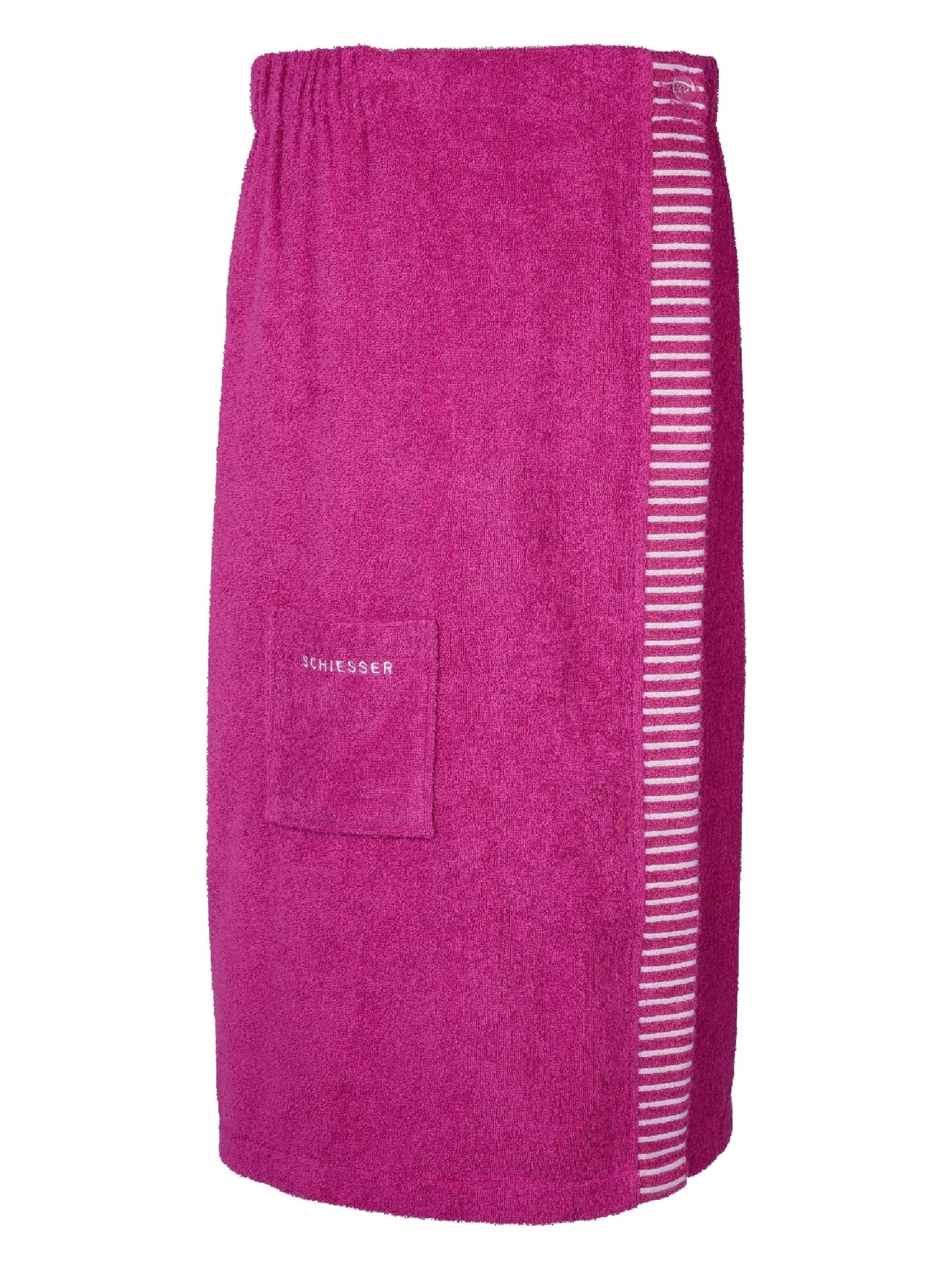 SCHIESSER Short Bathrobe 'Saunakilt Rom Damen' in Pink: front