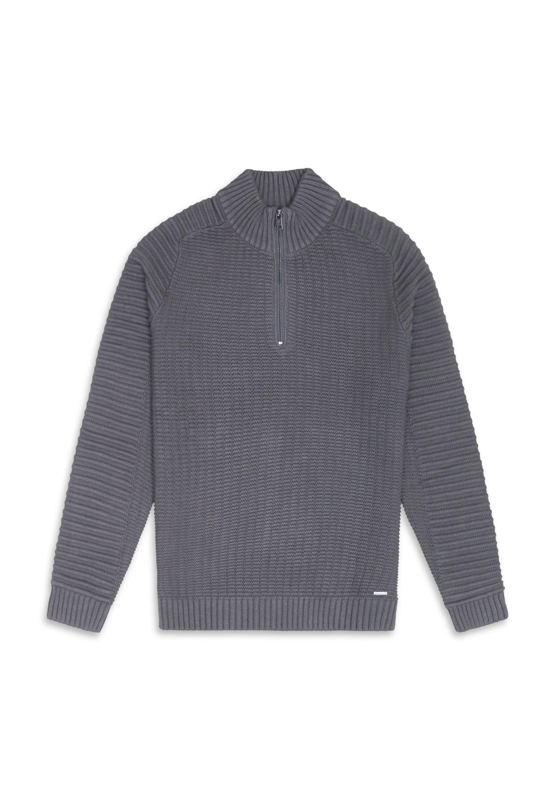 883Police Pullover 'Collupton' in Grau: Vorderseite