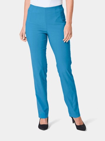 Goldner Regular Broek 'Louisa' in Blauw: voorkant