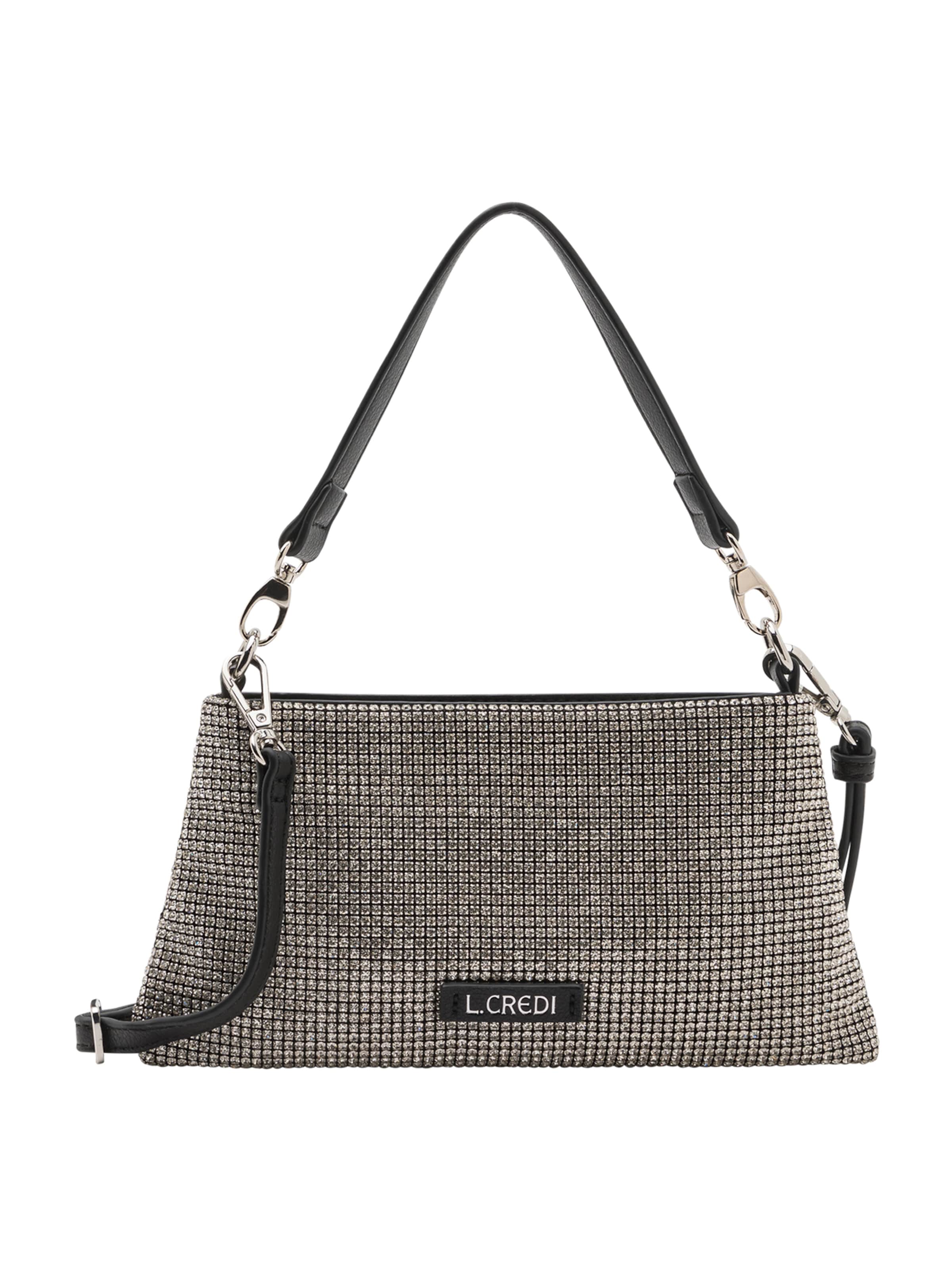 L.CREDI Shoulder bag 'Olivienne' in Silver: front