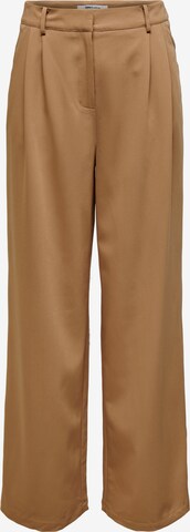 ONLY Wide leg Pleat-front trousers 'Myla' in Brown: front