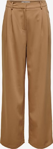 ONLY Wide leg Pleat-Front Pants 'Myla' in Brown: front