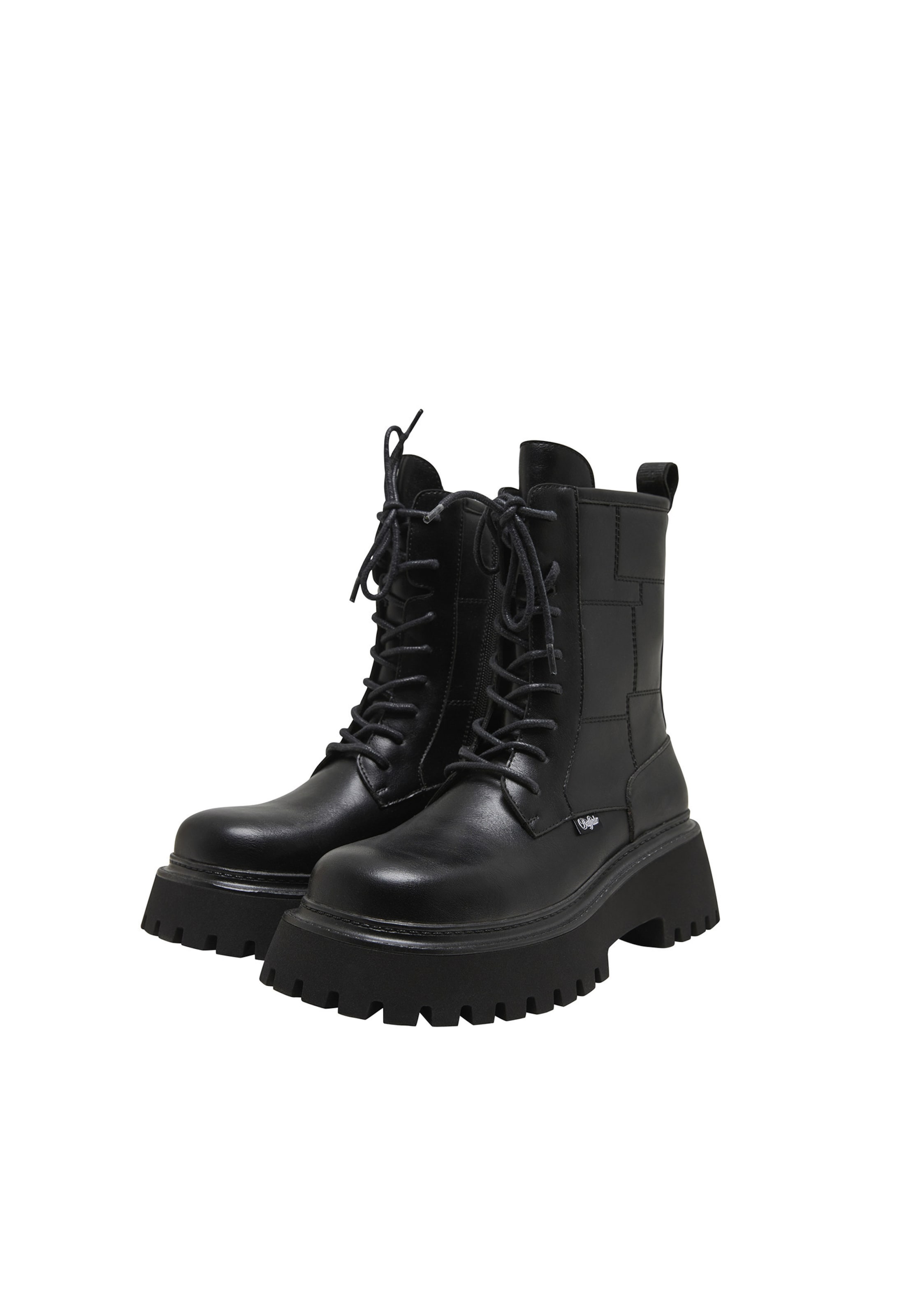 BUFFALO - Bota com atacadores 'STACY' em preto