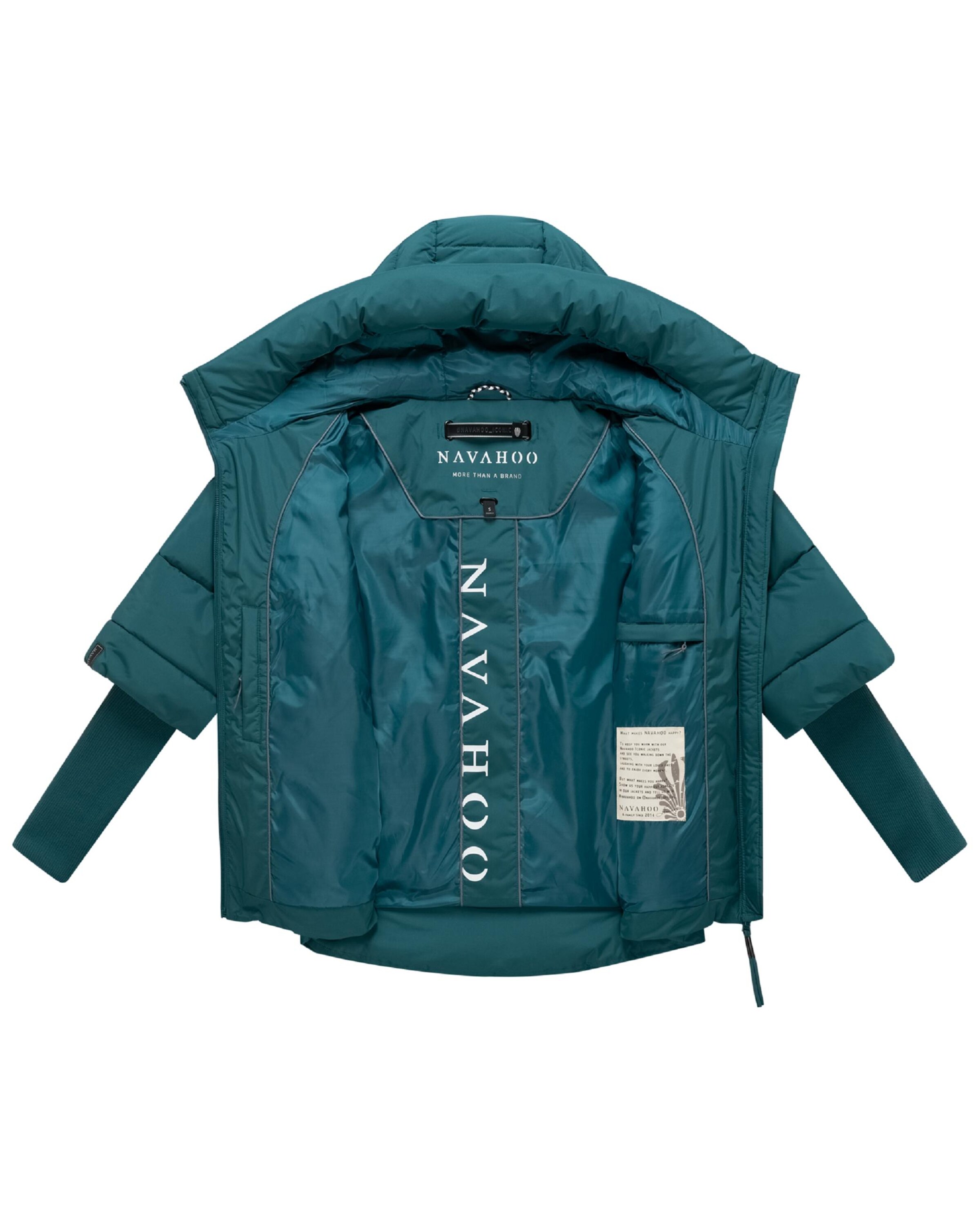 NAVAHOO Winterjas 'Lotusherz XIV' in Blauw