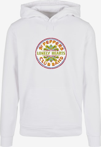Merchcode Sweatshirt 'Beatles - St. Peppers Lonely Hearts' in Wit: voorkant