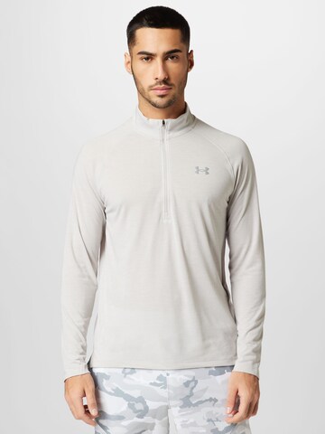 UNDER ARMOUR Functioneel shirt 'Streaker' in Grijs: voorkant