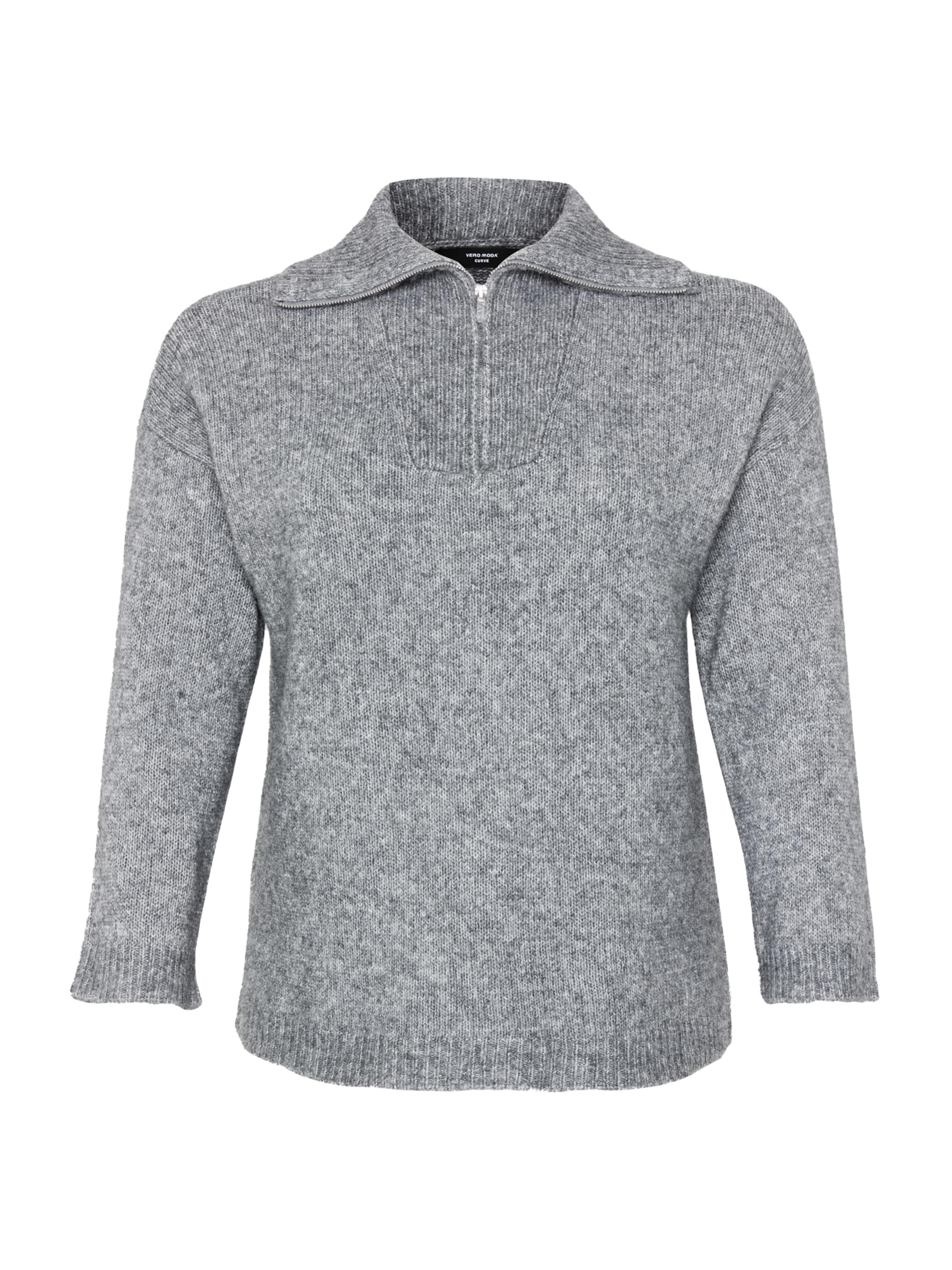 Vero Moda Curve Svetr 'VMCMIRLA' – šedá: přední strana