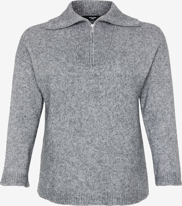 Vero Moda CurvePulover 'VMCMIRLA' - siva boja: prednji dio