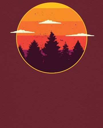 Watapparel Shirt 'Sunset forest' in Rot