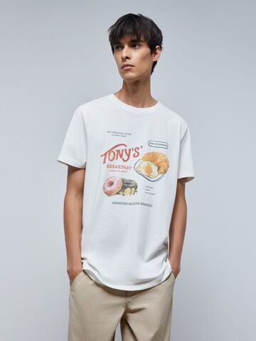 Scalpers Koszulka 'Tony Tee' w kolorze biały: przód