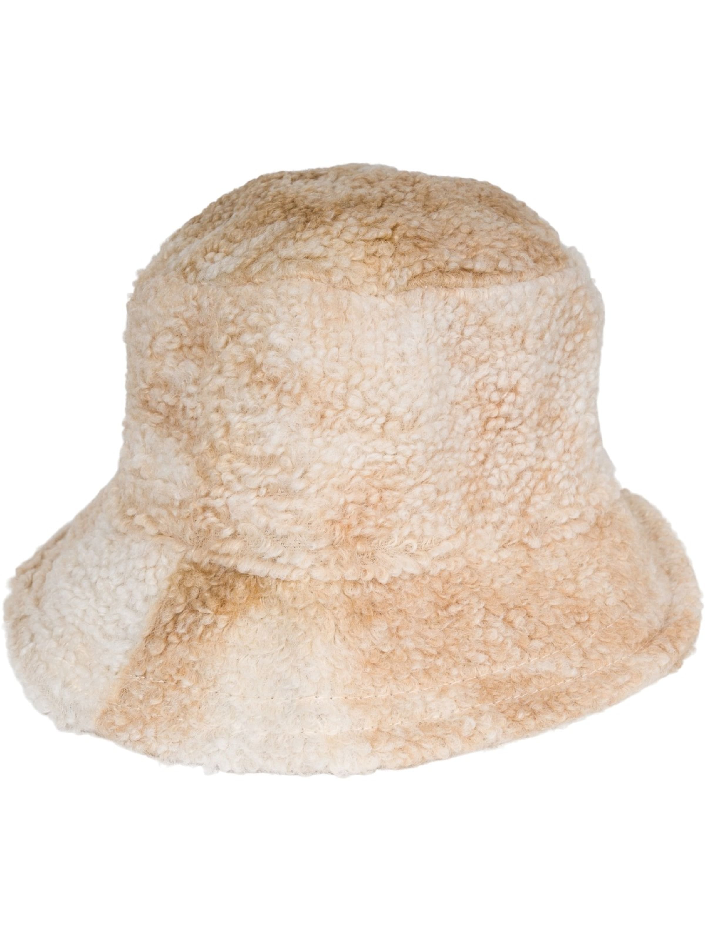 styleBREAKER Hat 'Teddyfell Fischerhut Ombré' in Beige