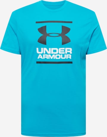 UNDER ARMOUR - Camisa funcionais 'Foundation' em azul: frente