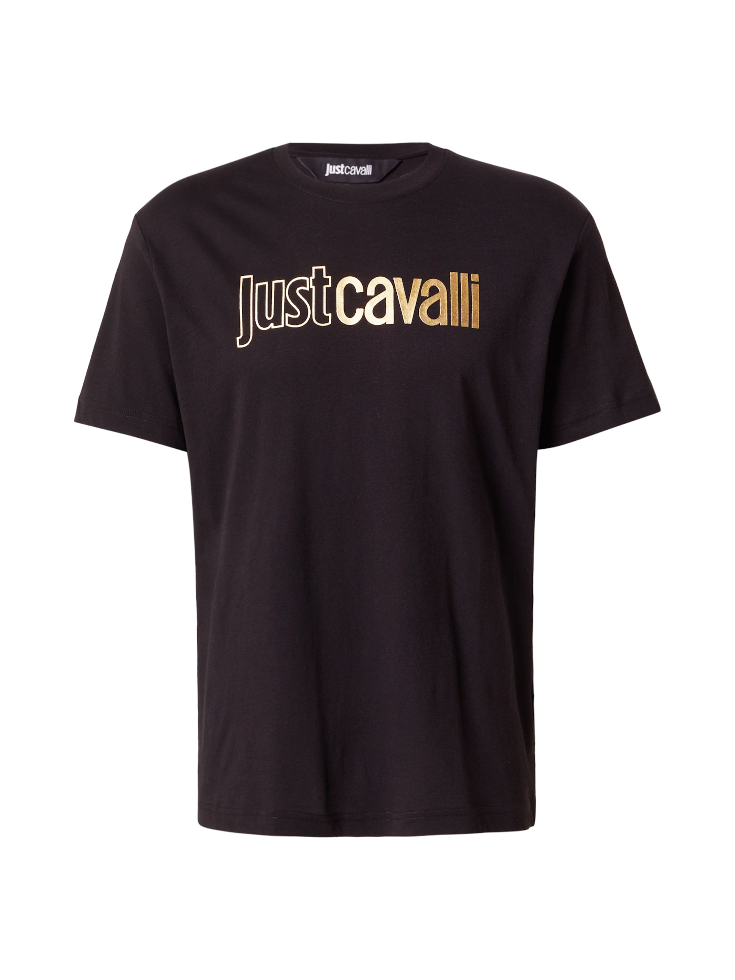 Just Cavalli Тениска в черно: отпред