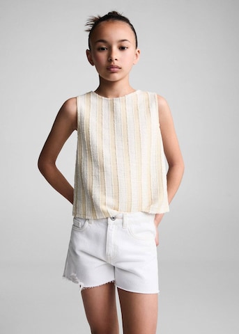 MANGO KIDS Regular Jeans 'Isa' in White: front