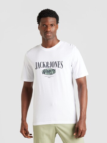 JACK & JONES Μπλουζάκι 'COBIN' σε λευκό: μπροστά