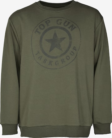 TOP GUN Sweatshirt in Groen: voorkant