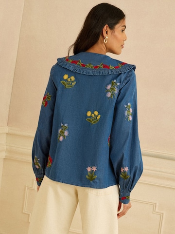 love & roses Bluse in Blau