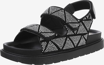 Ital-Design Strap Sandals in Black: front