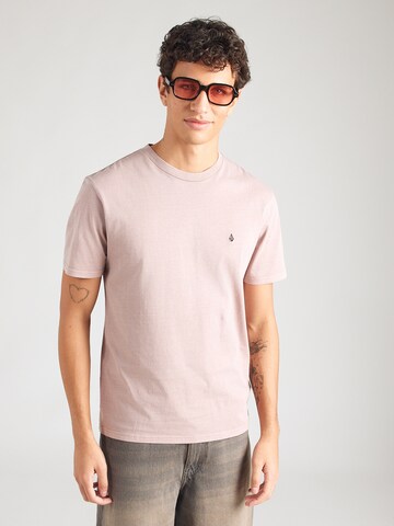 Volcom - Camiseta 'SOLID STONE' en marrón: frente
