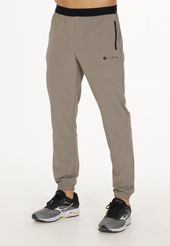 Virtus Tapered Workout Pants 'Colin' in Brown: front