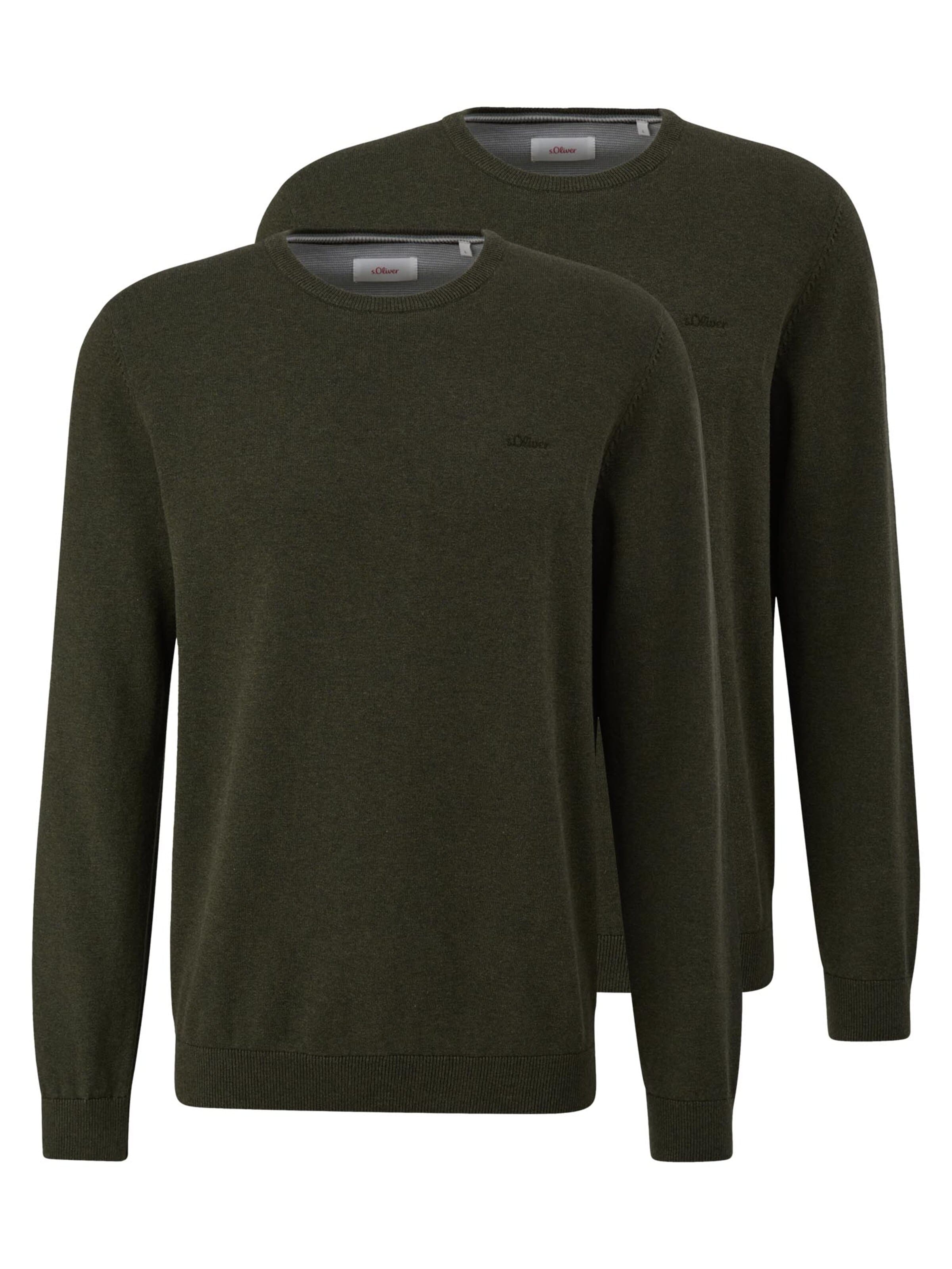 s.Oliver Pullover 'Basic'‌‌ in Grün: Vorderseite