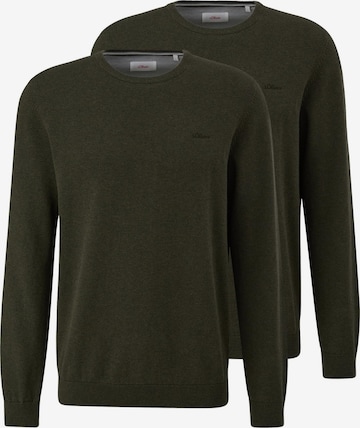 s.Oliver Pullover 'Basic' in Grün: Vorderseite