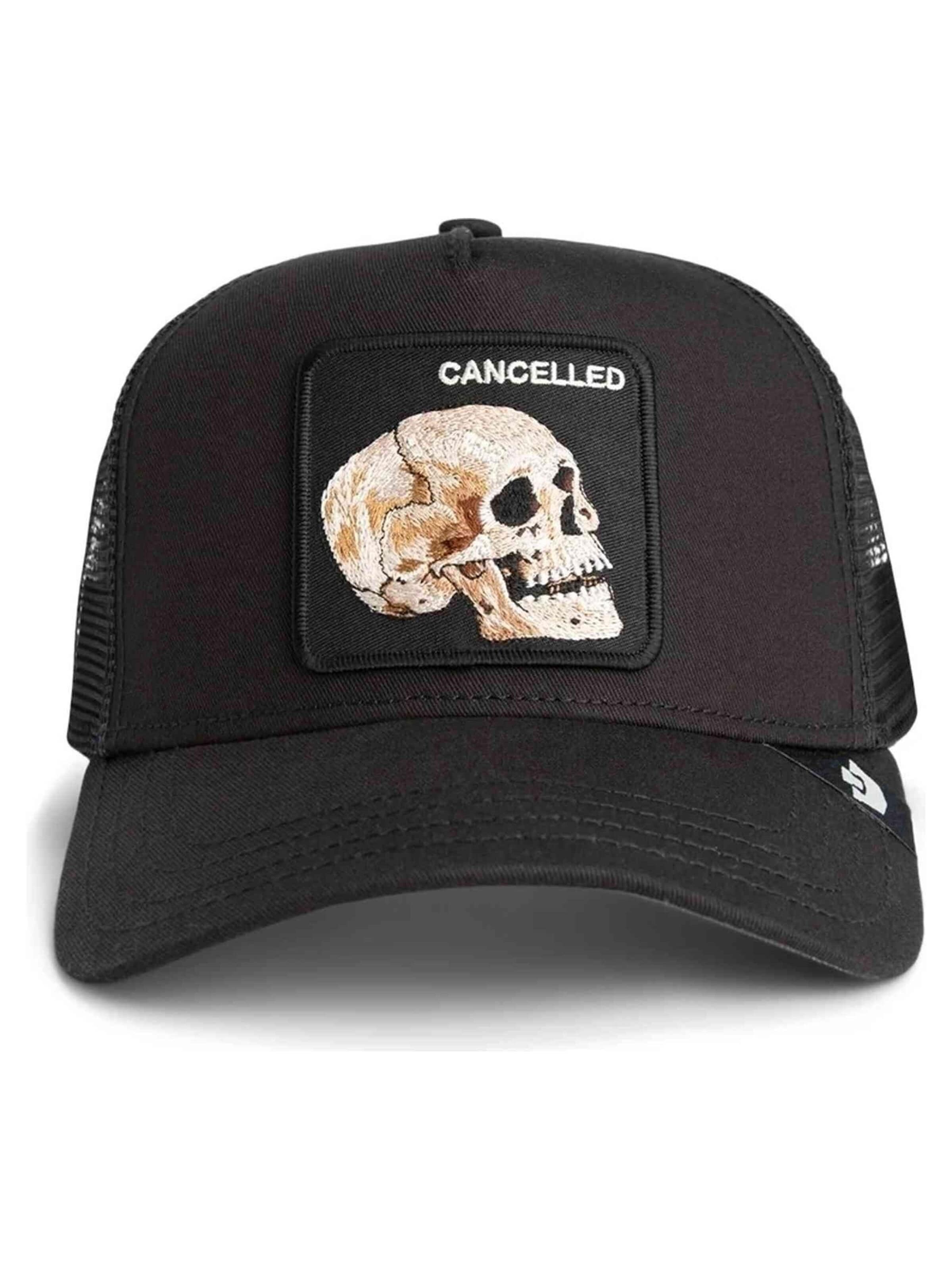 GOORIN Bros. Pet 'Gorra goorin bros negra suede cancelled skull trucker cap' in Zwart: voorkant