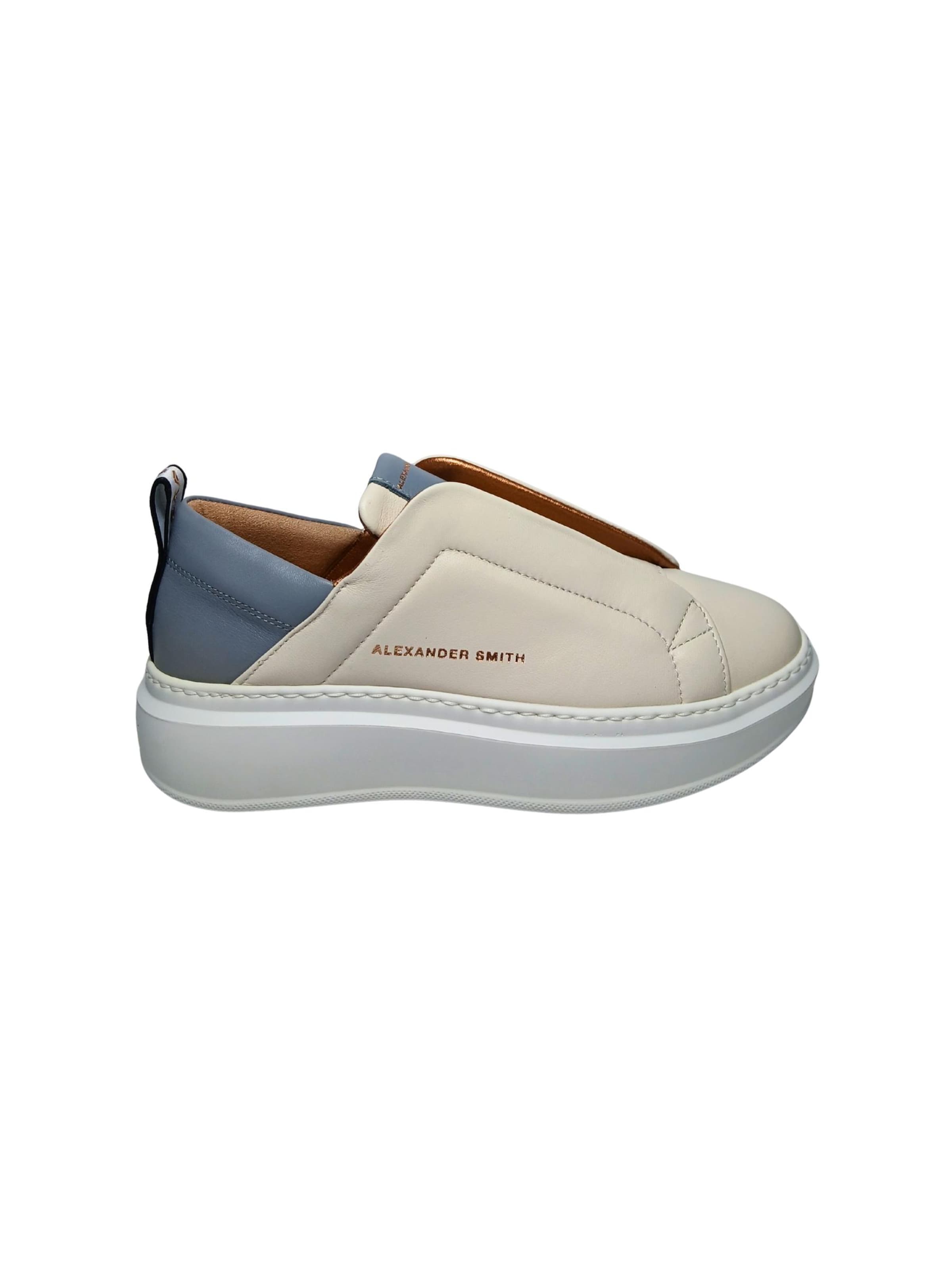 Alexander Smith Slip-on in Wit: voorkant